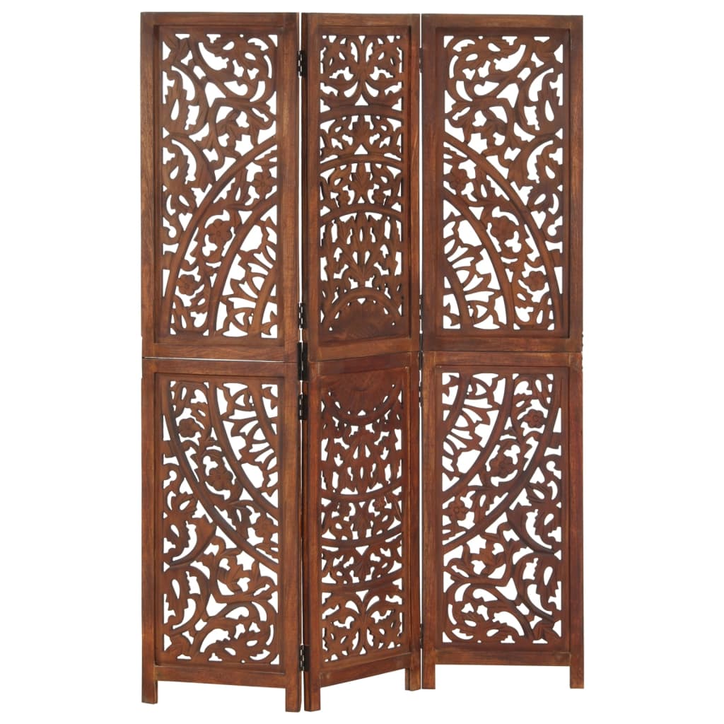 Paravan Cameră Sculptat Manual 3 Panouri 120X165 Cm Mango