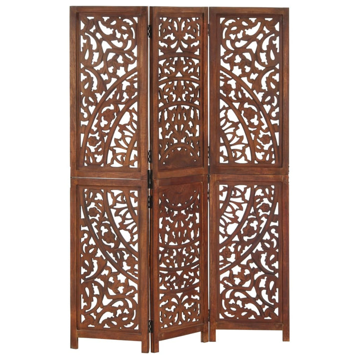 Paravan Cameră Sculptat Manual 3 Panouri 120X165 Cm Mango