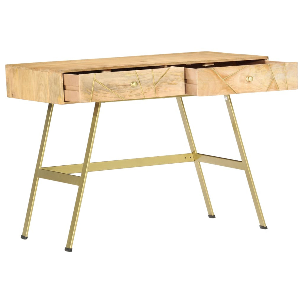 Birou De Scris Cu Sertare, 100 X 55 X 75 Cm, Lemn Masiv Mango
