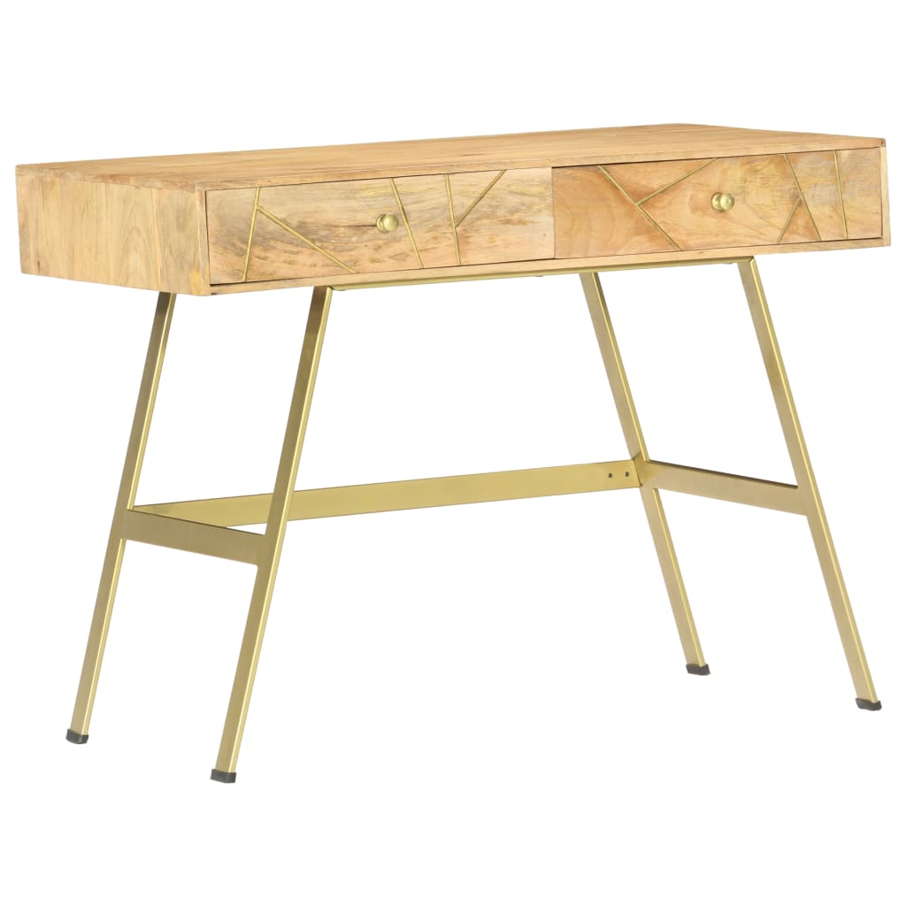 Birou De Scris Cu Sertare, 100 X 55 X 75 Cm, Lemn Masiv Mango