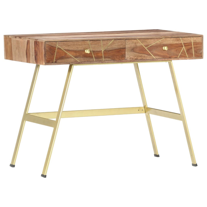 Birou De Scris Cu Sertare, 100 X 55 X 75 Cm, Lemn Masiv Mango