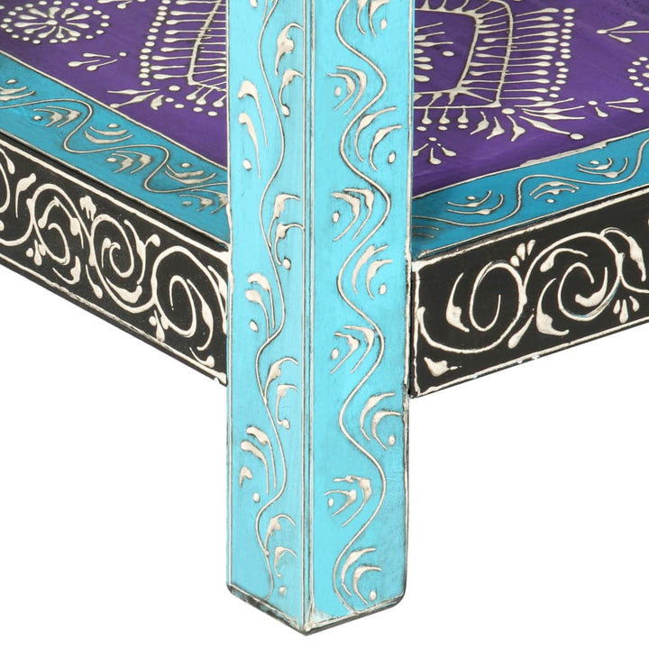 Masă Consolă Pictată Manual, 80 X 35 X 75 Cm, Lemn Masiv Mango