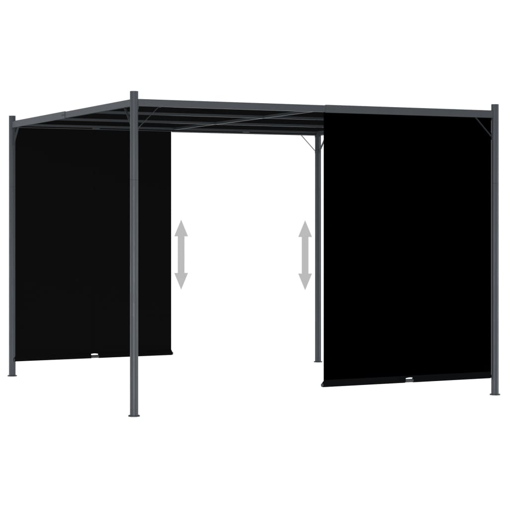 Pergolă De Grădină Cu Acoperiș Retractabil, , 3 X 3 M