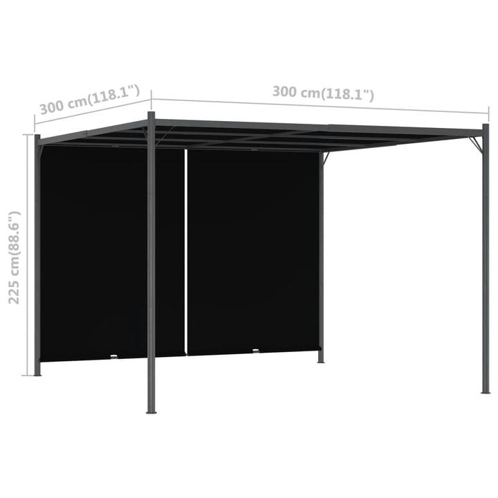 Pergolă De Grădină Cu Acoperiș Retractabil, , 3 X 3 M