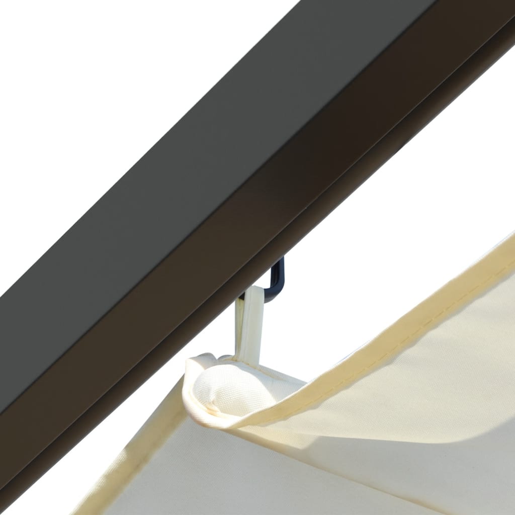 Pergolă Cu Acoperiș Retractabil, Alb , 3 X 3 M, Oțel