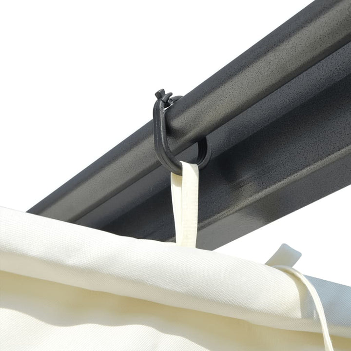 Pergolă Cu Acoperiș Retractabil, Alb , 3 X 3 M, Oțel