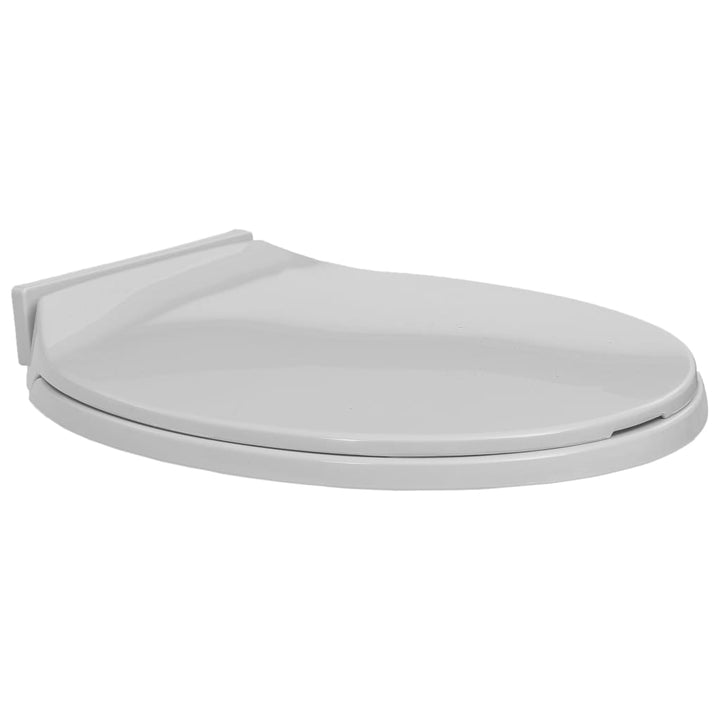 Vixl Capac Wc Cu Închidere Silențioasă, Eliberare Rapidă, Gri, Oval