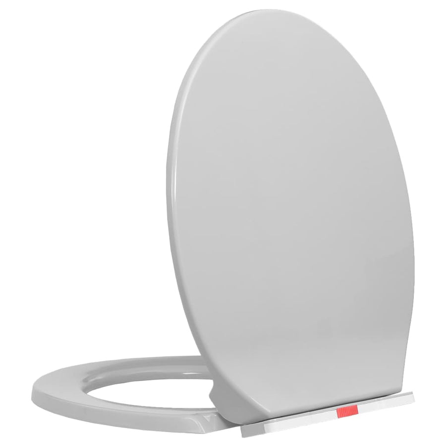 Vixl Capac Wc Cu Închidere Silențioasă, Eliberare Rapidă, Gri, Oval