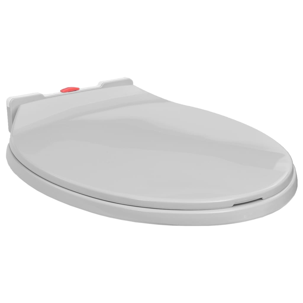 Vixl Capac Wc Cu Închidere Silențioasă, Eliberare Rapidă, Gri, Oval