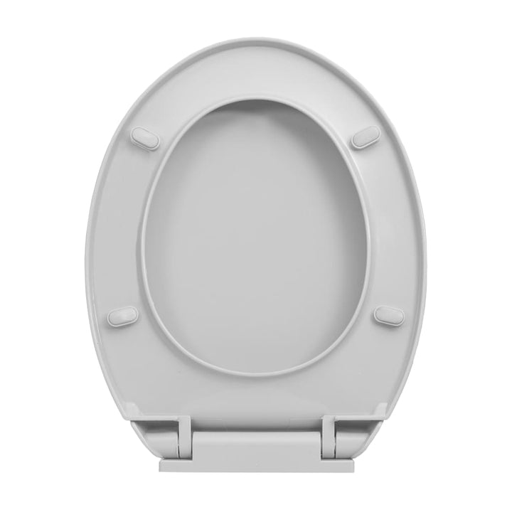 Vixl Capac Wc Cu Închidere Silențioasă, Eliberare Rapidă, Gri, Oval