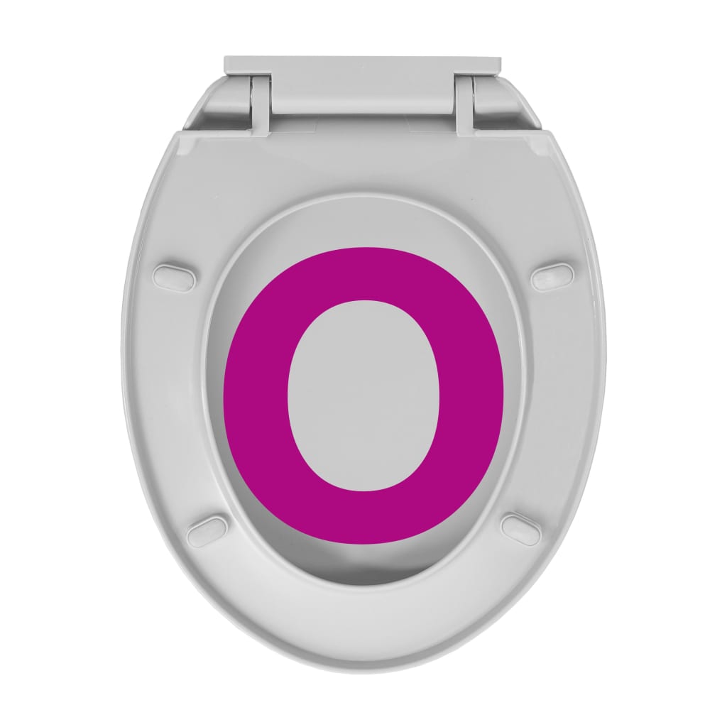 Vixl Capac Wc Cu Închidere Silențioasă, Eliberare Rapidă, Gri, Oval