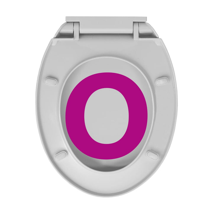 Vixl Capac Wc Cu Închidere Silențioasă, Eliberare Rapidă, Gri, Oval