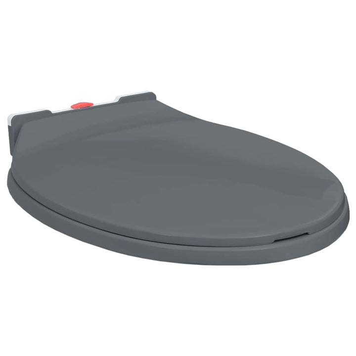 Vixl Capac Wc Cu Închidere Silențioasă, Eliberare Rapidă, Gri, Oval