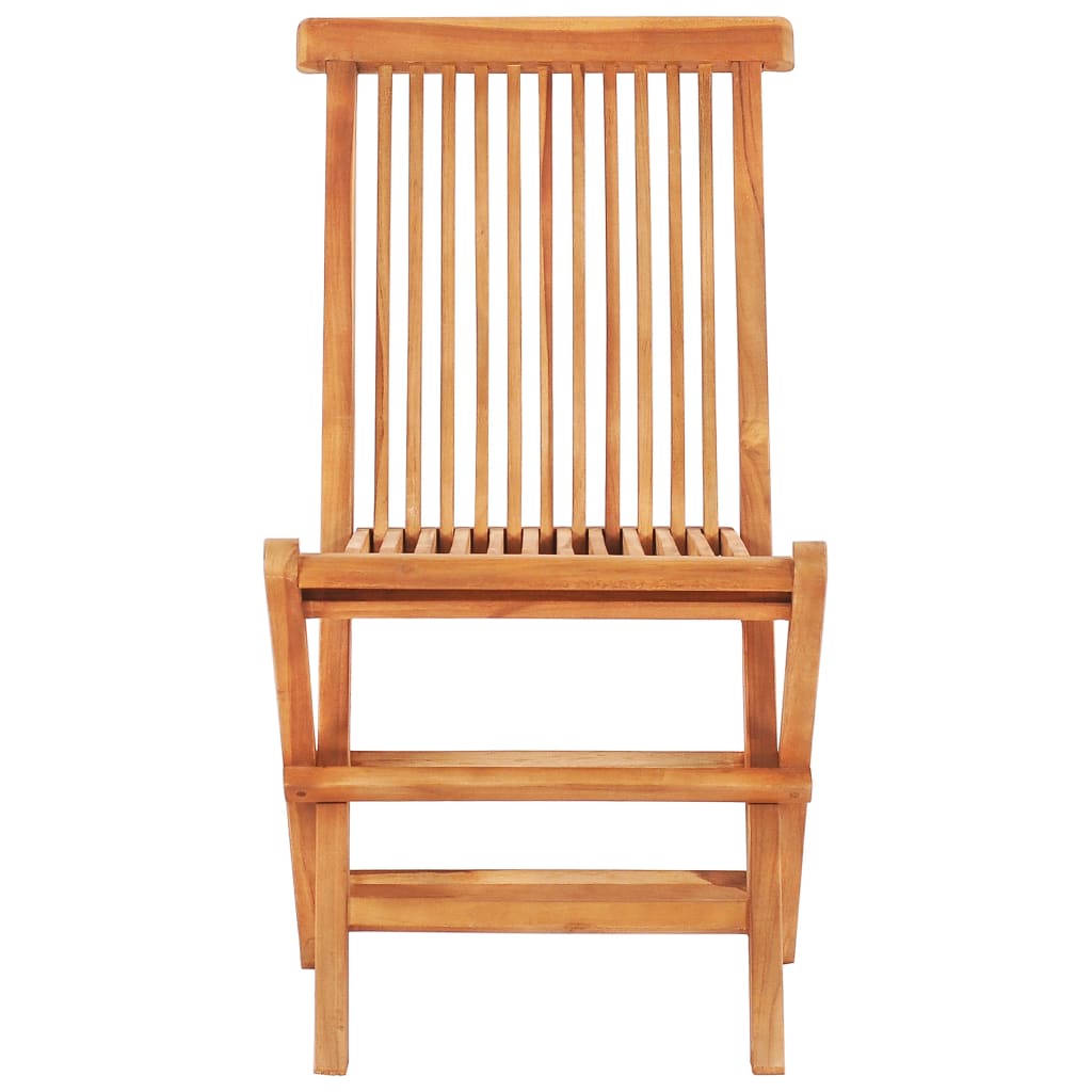 Set Mobilier De Bistro Pliabil, 3 Piese, Lemn Masiv De Tec