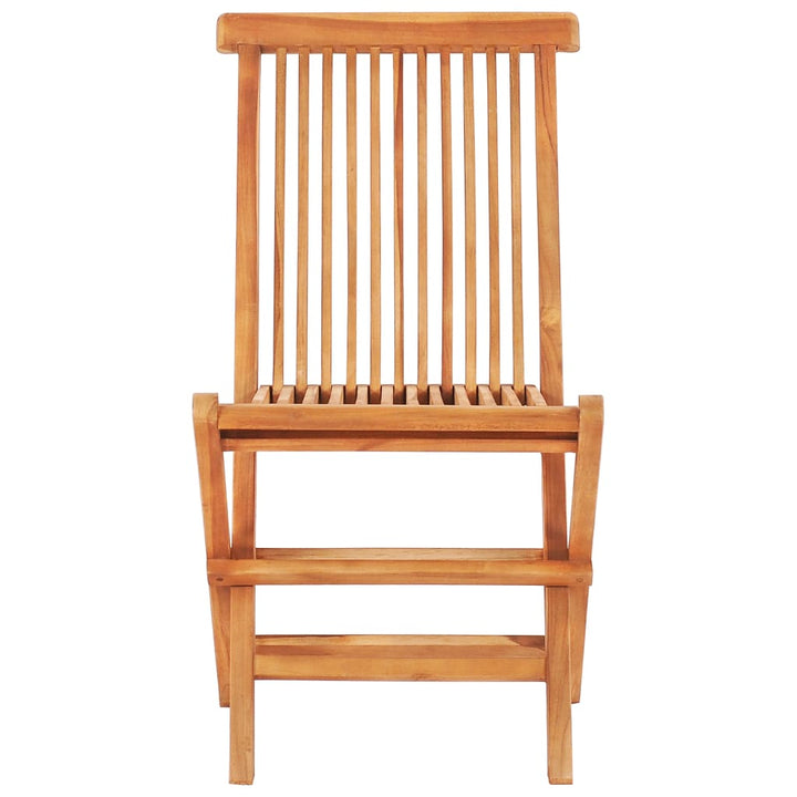 Set Mobilier De Bistro Pliabil, 3 Piese, Lemn Masiv De Tec
