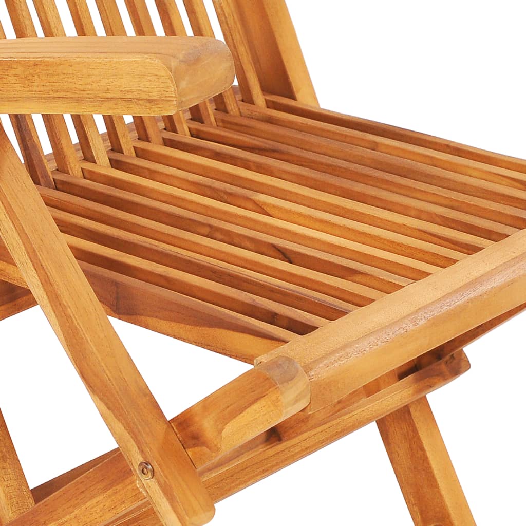Set Mobilier De Exterior Pliabil, 7 Piese, Lemn Masiv De Tec