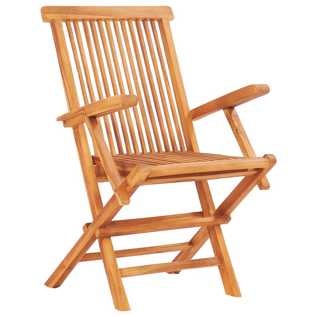 Set Mobilier De Exterior Pliabil, 7 Piese, Lemn Masiv De Tec