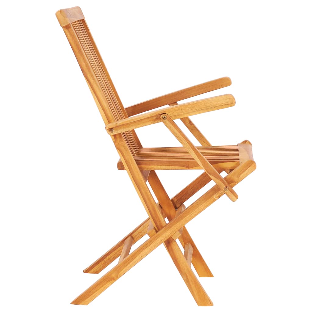 Set Mobilier De Exterior Pliabil, 7 Piese, Lemn Masiv De Tec