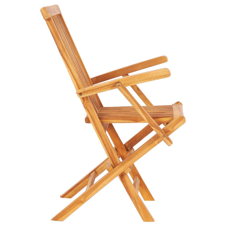 Set Mobilier De Exterior Pliabil, 7 Piese, Lemn Masiv De Tec