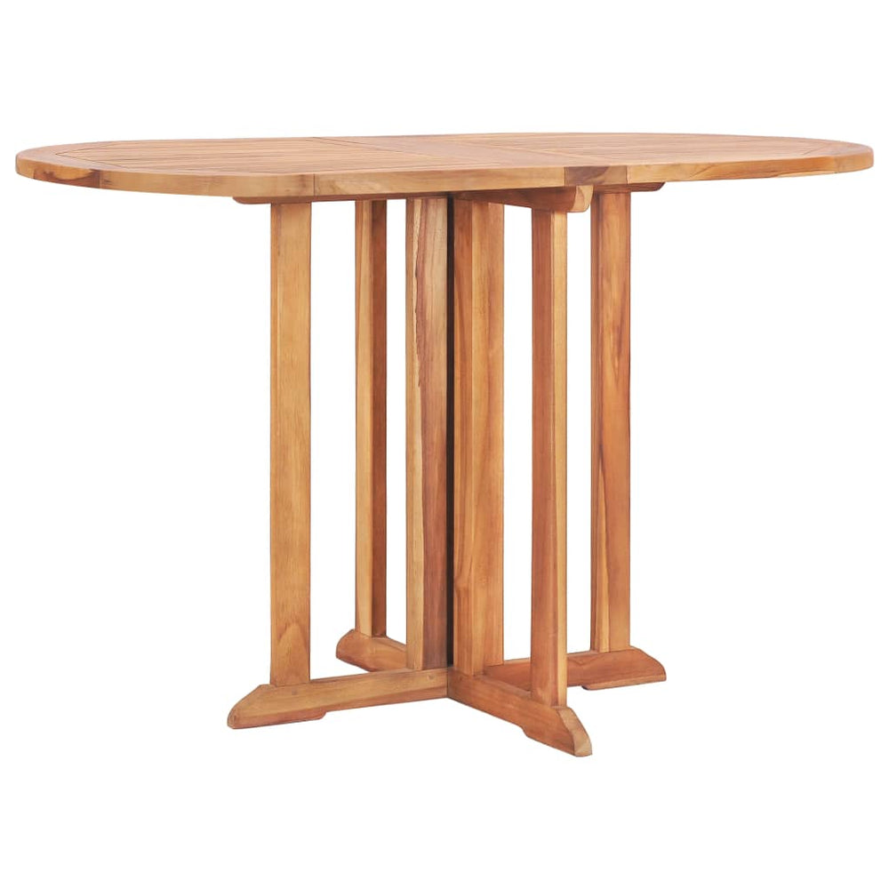 Set Mobilier De Exterior Pliabil, 5 Piese, Lemn Masiv De Tec