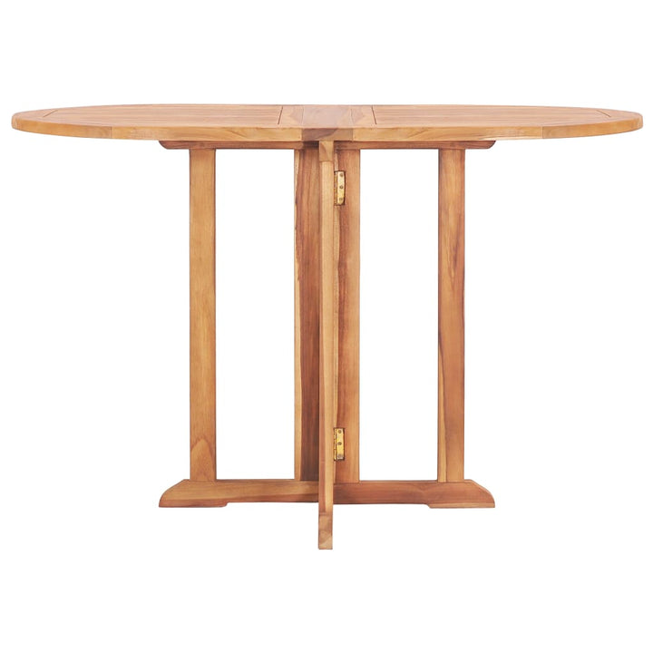 Set Mobilier De Exterior Pliabil, 5 Piese, Lemn Masiv De Tec