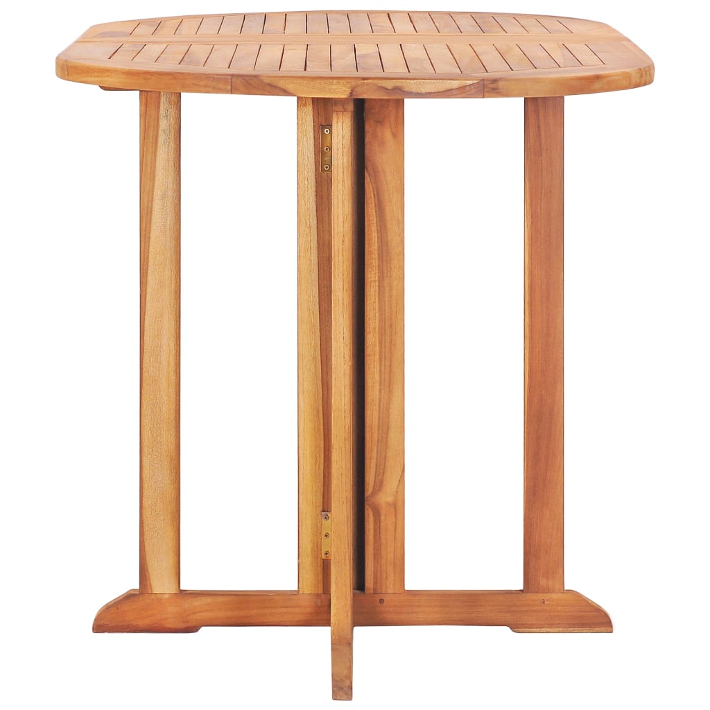 Set Mobilier De Exterior Pliabil, 5 Piese, Lemn Masiv De Tec