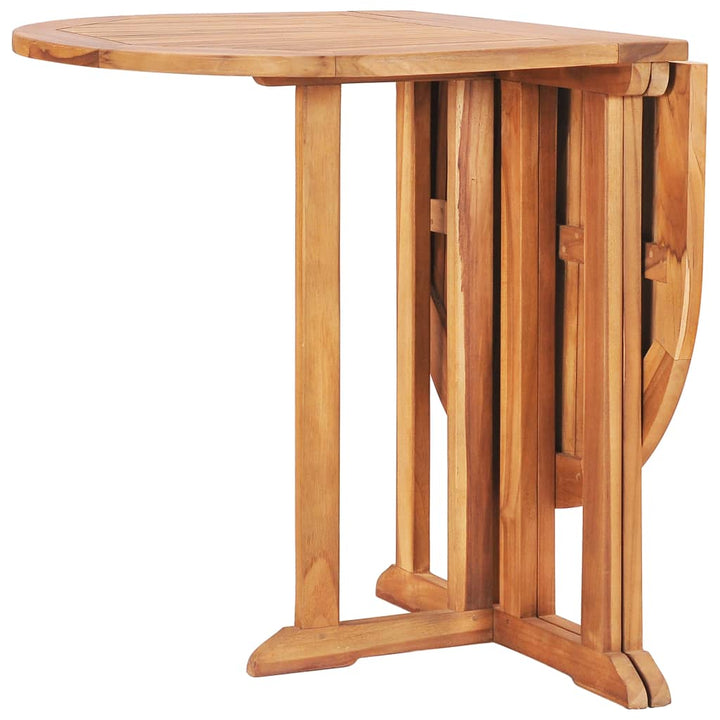 Set Mobilier De Exterior Pliabil, 5 Piese, Lemn Masiv De Tec