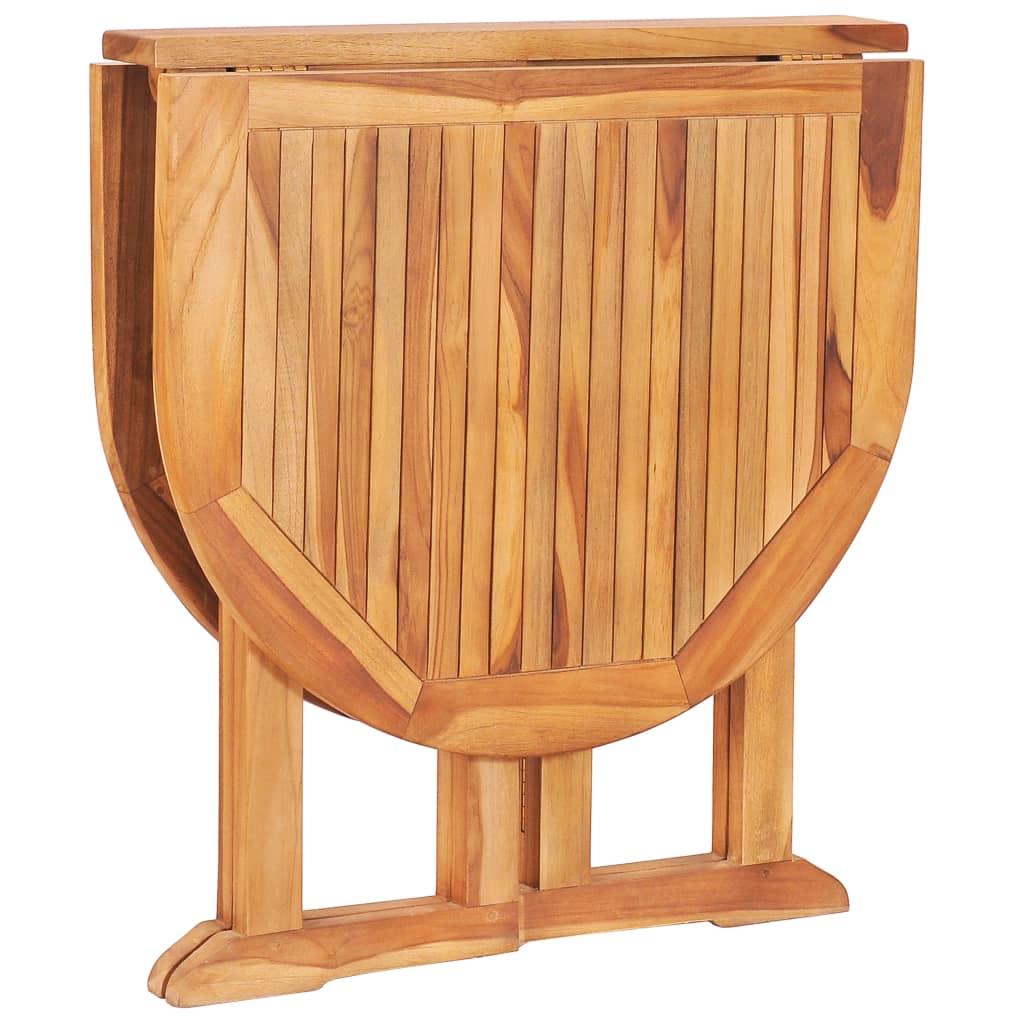 Set Mobilier De Exterior Pliabil, 5 Piese, Lemn Masiv De Tec