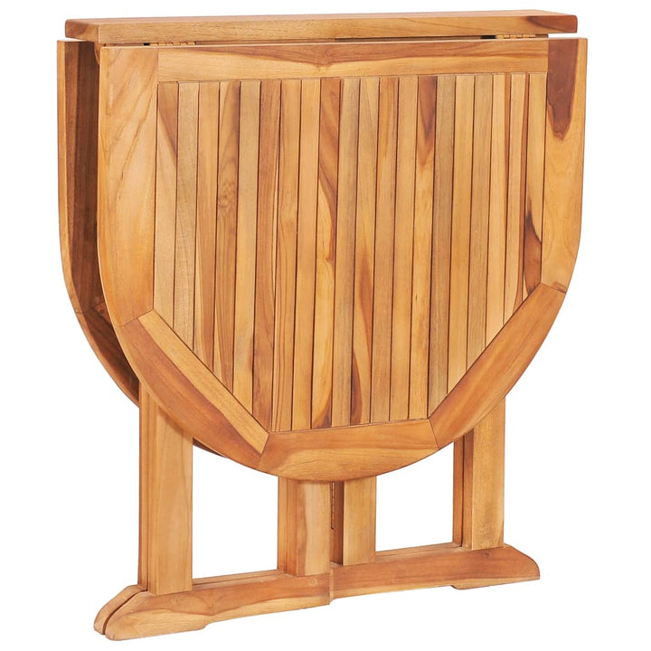 Set Mobilier De Exterior Pliabil, 5 Piese, Lemn Masiv De Tec