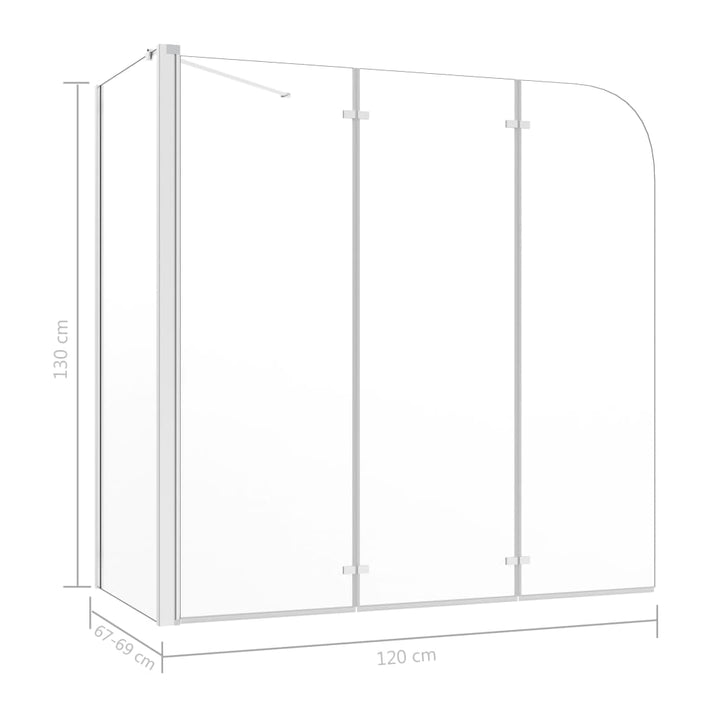 Cabină De Baie, 120X69X130 Cm, Sticlă Securizată, Transparent