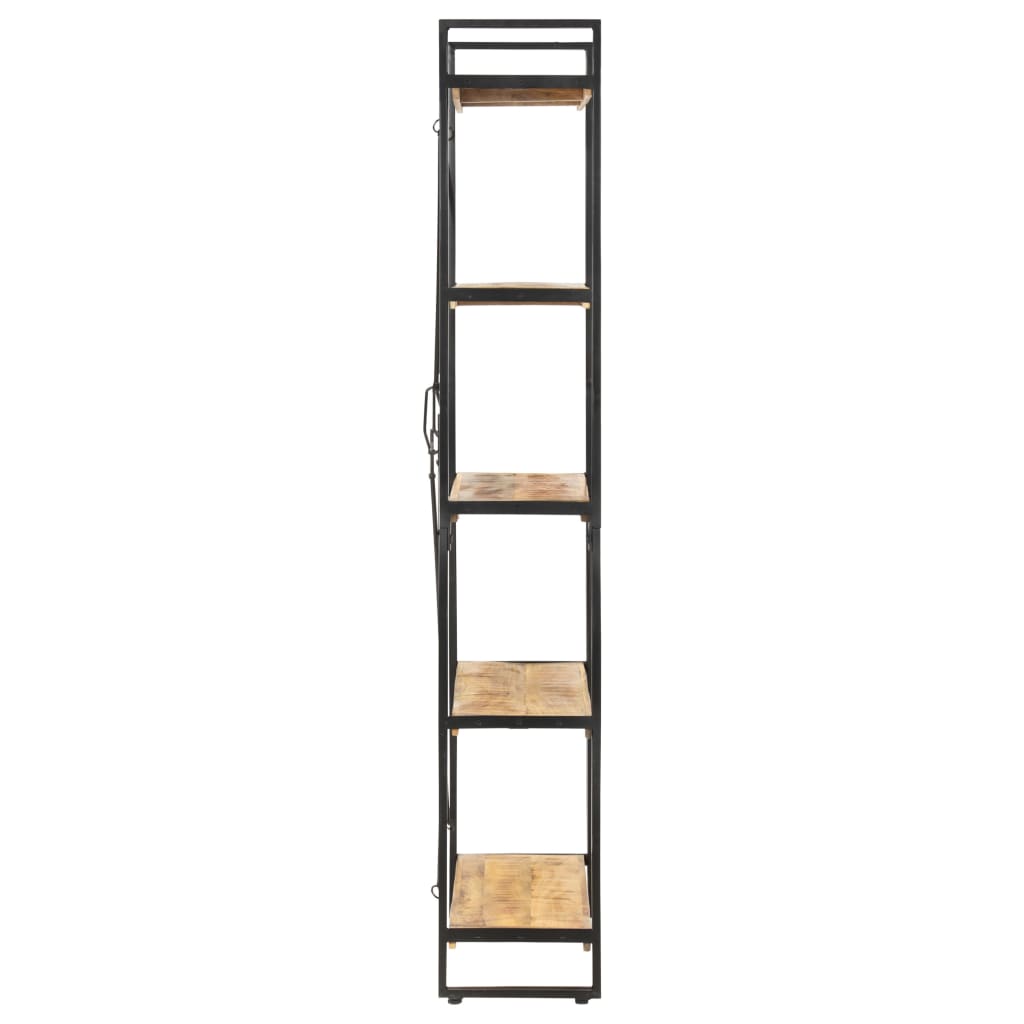 Bibliotecă Cu 5 Rafturi, 90 X 30 X , Lemn Masiv De Mango