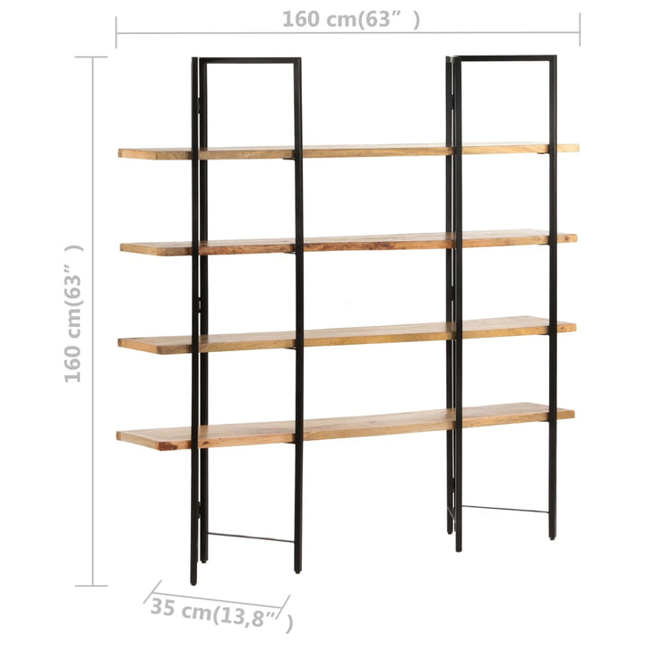 Bibliotecă Cu 4 Niveluri, 160X35X, Lemn Masiv De Mango