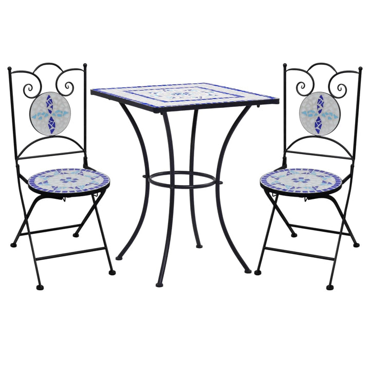 Set Mobilier Bistro, 3 Piese, Cărămiziu, Plăci Ceramice