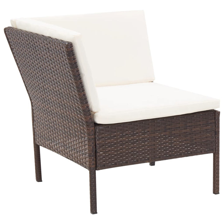 Set Mobilier De Grădină Cu Perne, 6 Piese, , Poliratan