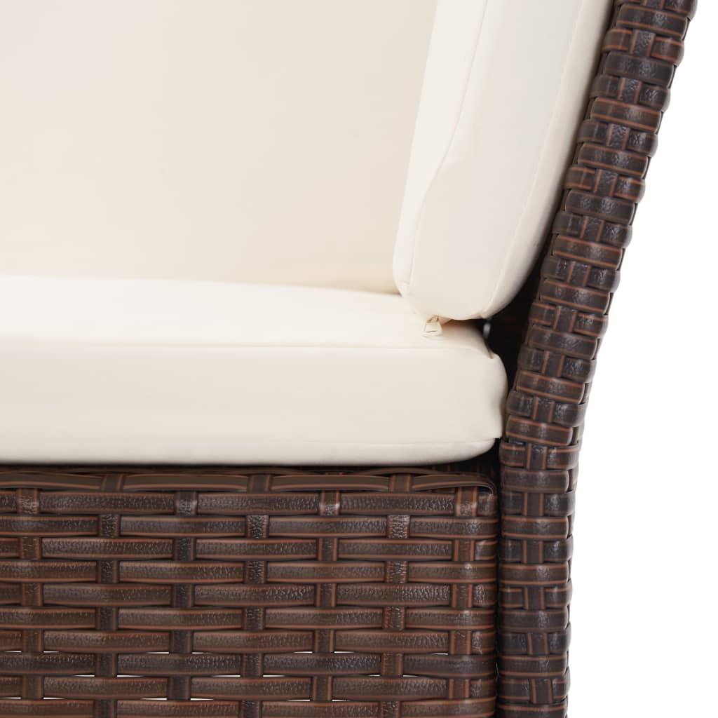 Set Mobilier De Grădină Cu Perne, 6 Piese, , Poliratan