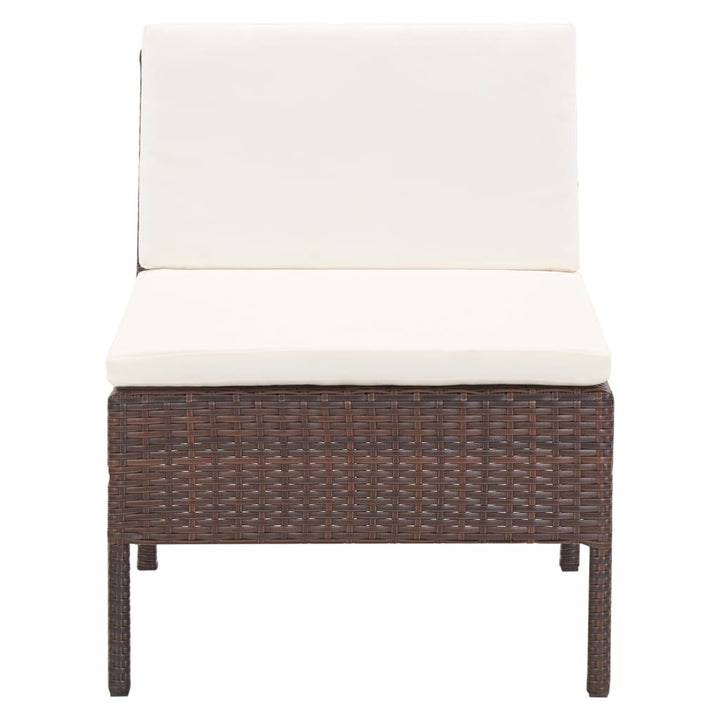 Set Mobilier De Grădină Cu Perne, 6 Piese, , Poliratan