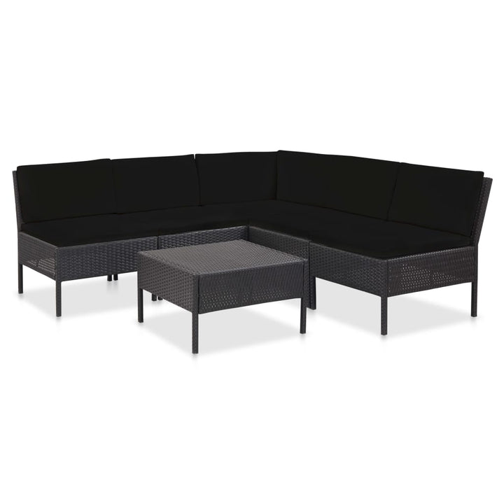 Set Mobilier De Grădină Cu Perne, 6 Piese, , Poliratan