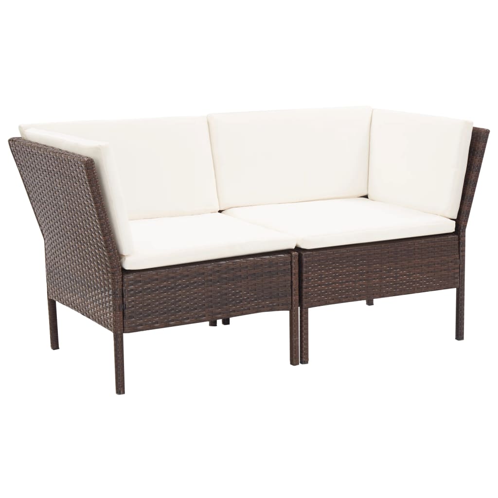 Set Mobilier De Grădină Cu Perne, 6 Piese, , Poliratan