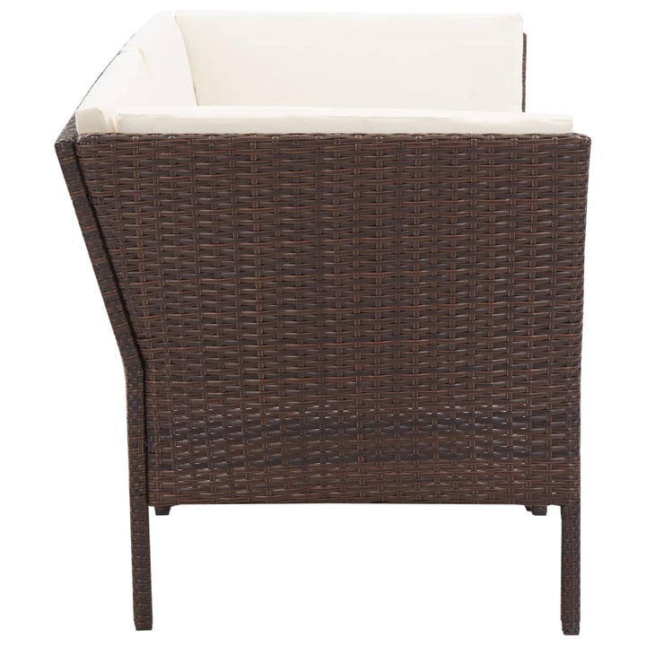 Set Mobilier De Grădină Cu Perne, 6 Piese, , Poliratan