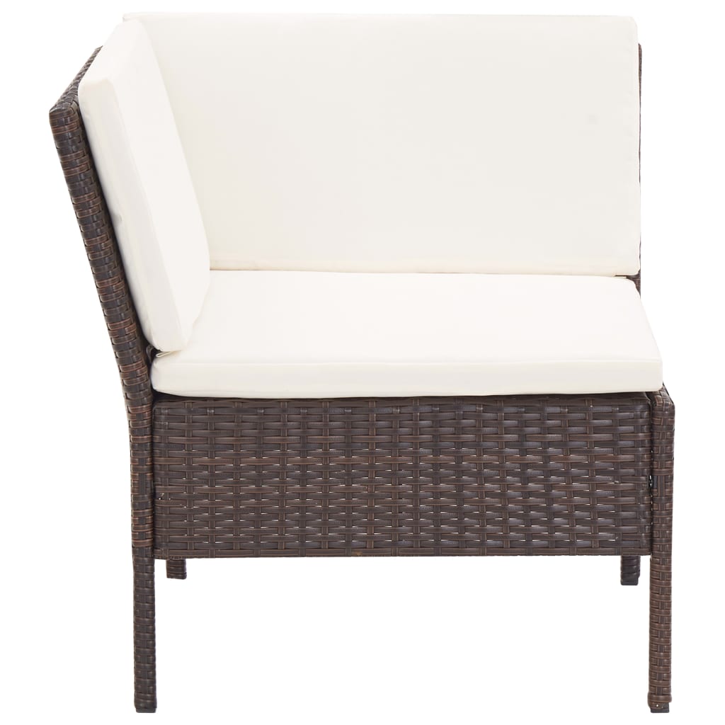 Set Mobilier De Grădină Cu Perne, 6 Piese, , Poliratan