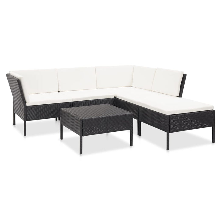 Set Mobilier De Grădină Cu Perne, 6 Piese, , Poliratan