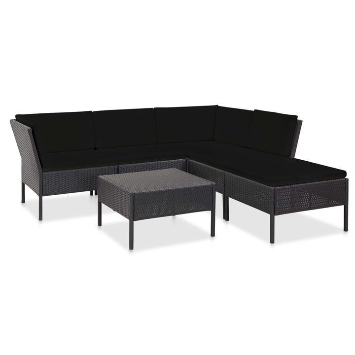 Set Mobilier De Grădină Cu Perne, 6 Piese, , Poliratan
