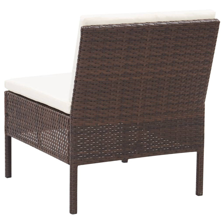 Set Canapele De Grădină Cu Perne, 5 Piese, , Poliratan
