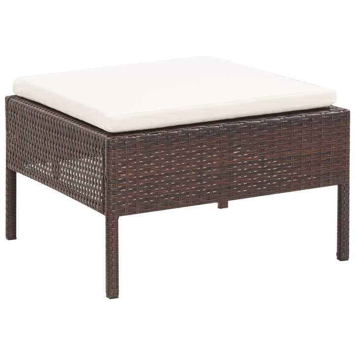 Set Canapele De Grădină Cu Perne, 5 Piese, , Poliratan