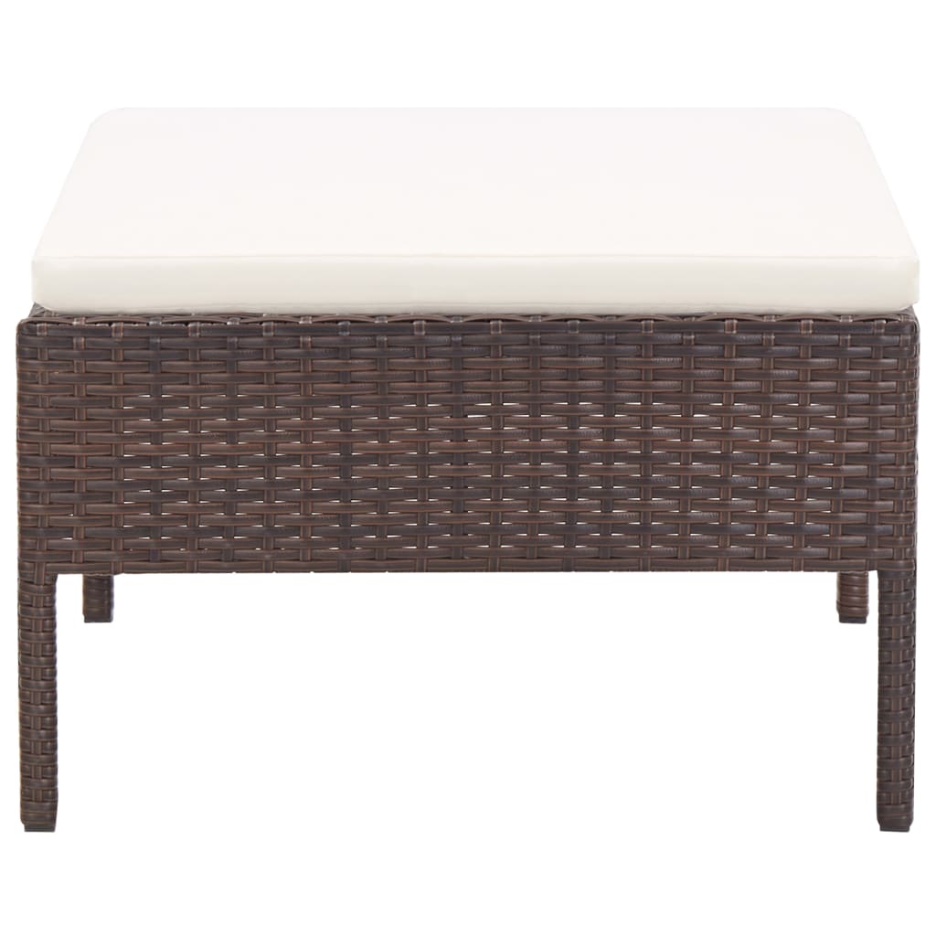 Set Canapele De Grădină Cu Perne, 5 Piese, , Poliratan