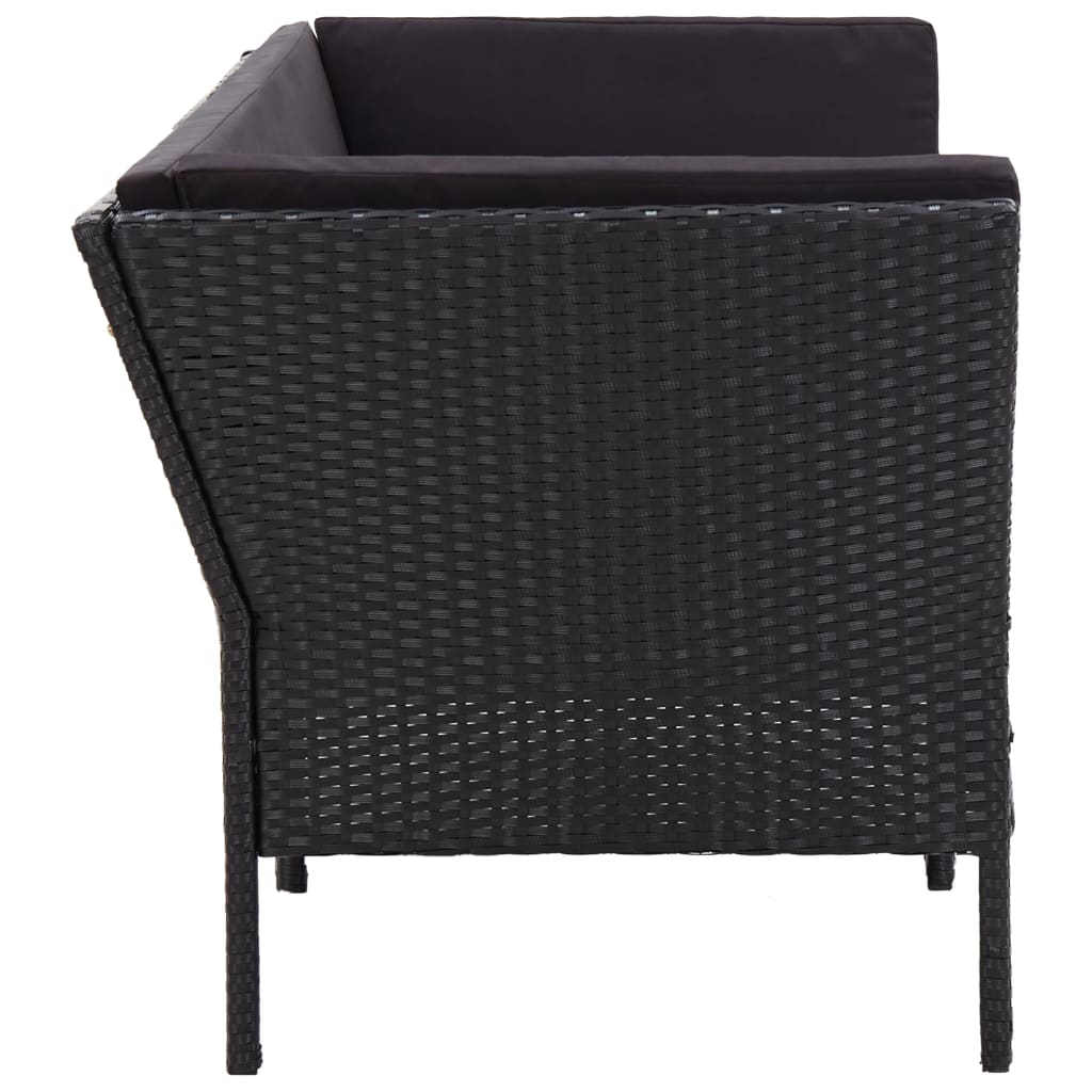Set Mobilier De Grădină Cu Perne, 8 Piese, , Poliratan
