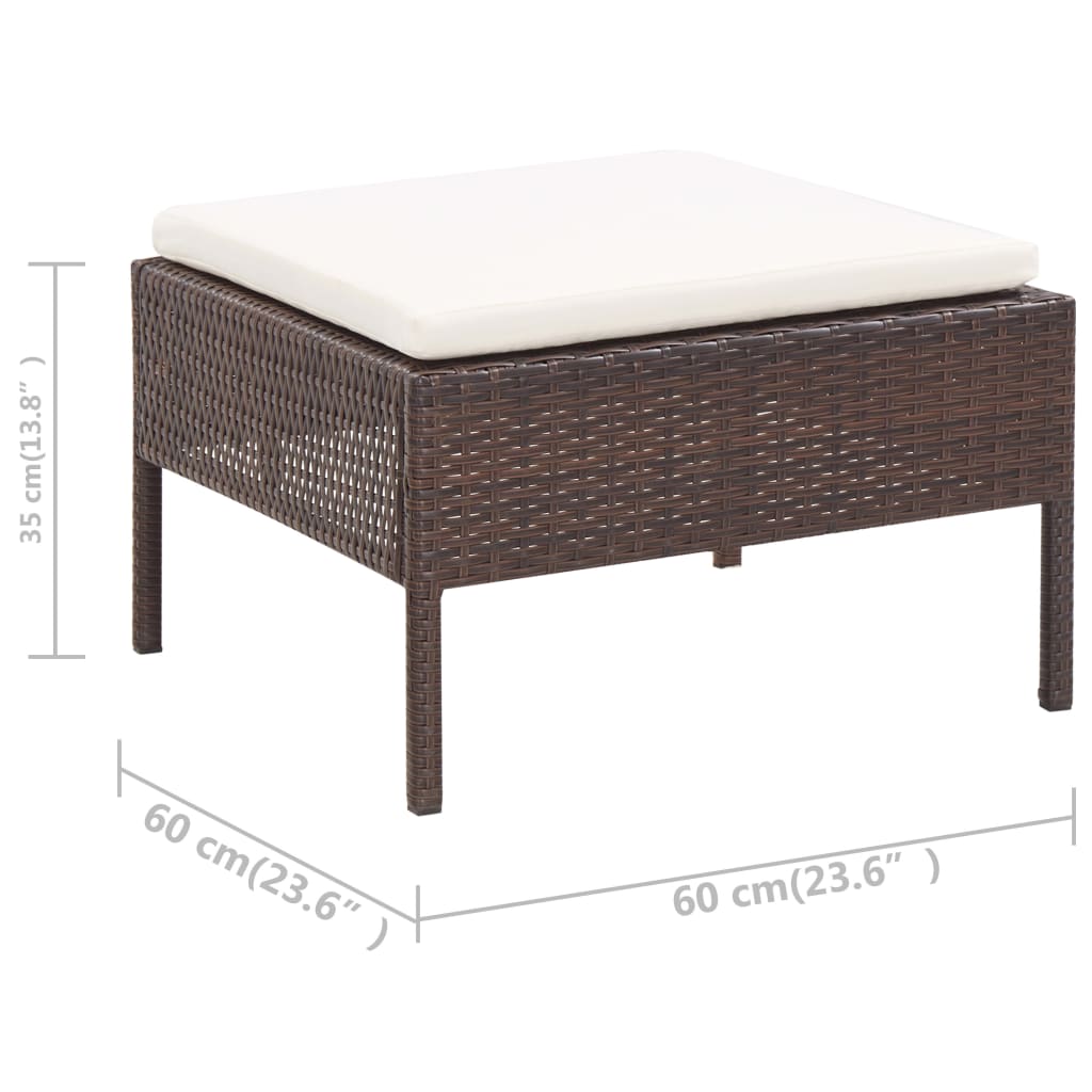 Set Mobilier De Grădină Cu Perne, 3 Piese, , Poliratan