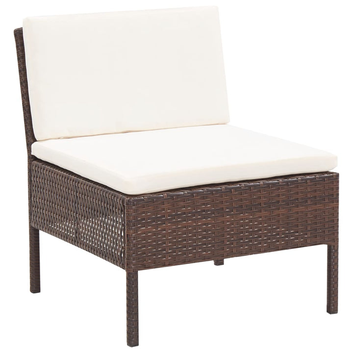 Set Mobilier De Grădină Cu Perne, 3 Piese, , Poliratan