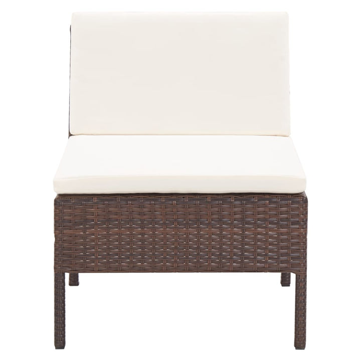 Set Mobilier De Grădină Cu Perne, 3 Piese, , Poliratan