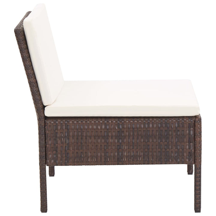 Set Mobilier De Grădină Cu Perne, 3 Piese, , Poliratan